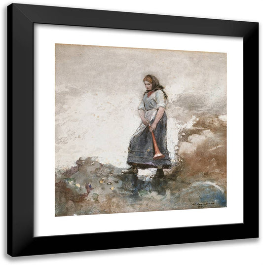 Daughter of the Coast Guard 20x20 Black Modern Wood Framed Art Print Poster by Homer, Winslow