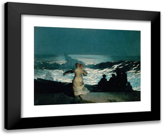 Summer Night 24x20 Black Modern Wood Framed Art Print Poster by Homer, Winslow