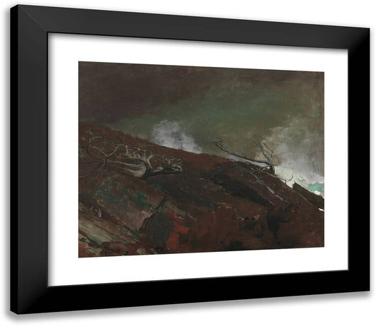 Coast of Maine 23x20 Black Modern Wood Framed Art Print Poster by Homer, Winslow