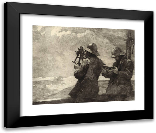 Eight Bells 24x20 Black Modern Wood Framed Art Print Poster by Homer, Winslow