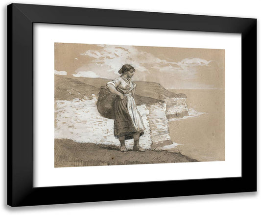 Flamborough Head, England 24x20 Black Modern Wood Framed Art Print Poster by Homer, Winslow