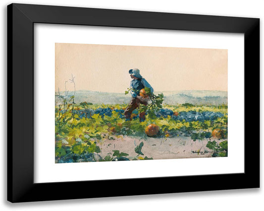 For to Be a Farmer's Boy 24x19 Black Modern Wood Framed Art Print Poster by Homer, Winslow