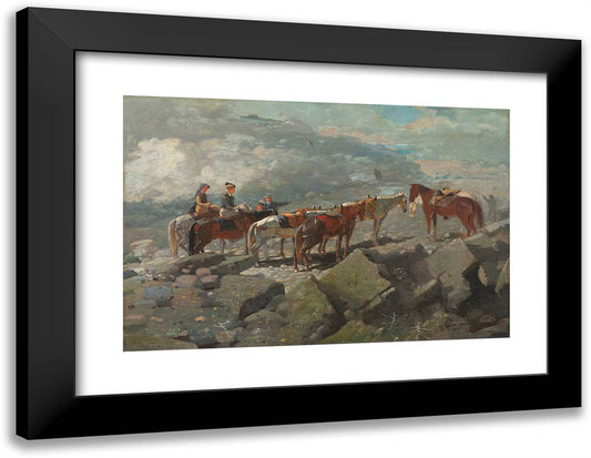 Mount Washington 24x19 Black Modern Wood Framed Art Print Poster by Homer, Winslow