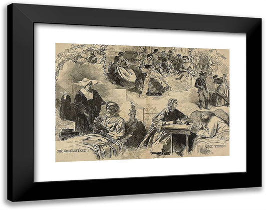 Our Women in the War 24x19 Black Modern Wood Framed Art Print Poster by Homer, Winslow