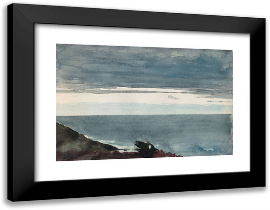 Prout's Neck, Evening 24x19 Black Modern Wood Framed Art Print Poster by Homer, Winslow