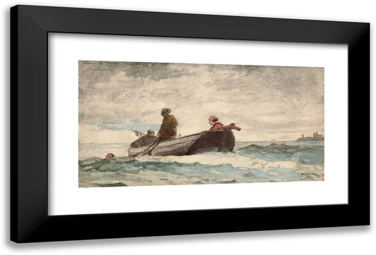 Tynemouth Priory, England 24x16 Black Modern Wood Framed Art Print Poster by Homer, Winslow