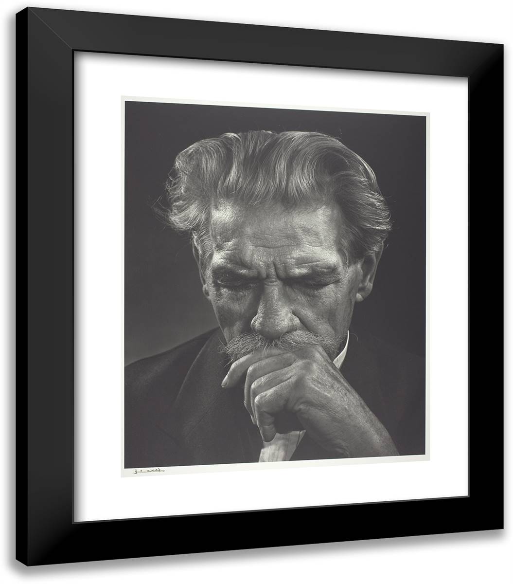 Albert Schweitzer 20x23 Black Modern Wood Framed Art Print Poster by Karsh, Yousuf