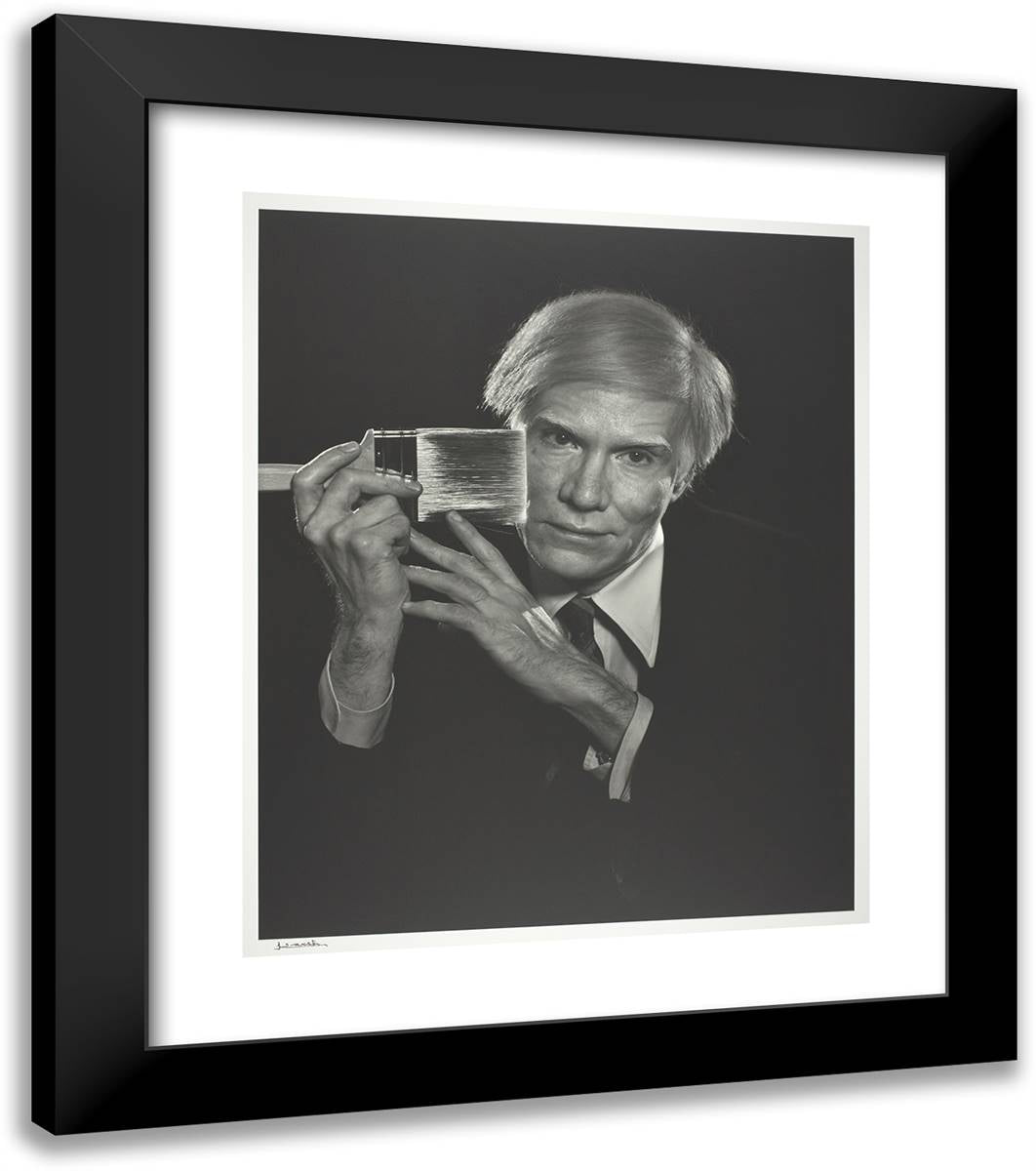 Andy Warhol 20x23 Black Modern Wood Framed Art Print Poster by Karsh, Yousuf