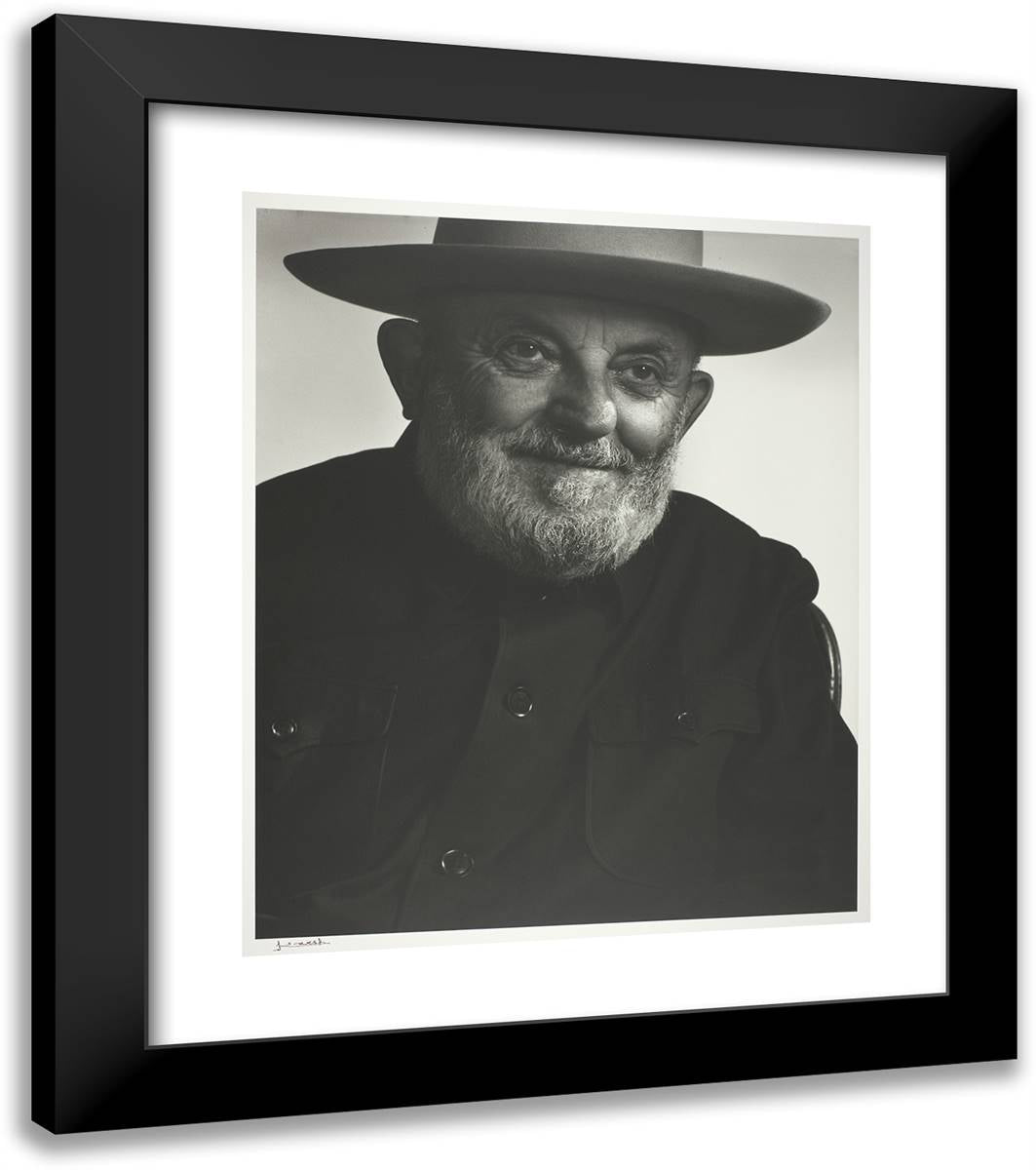 Adams, Ansel 20x23 Black Modern Wood Framed Art Print Poster by Karsh, Yousuf