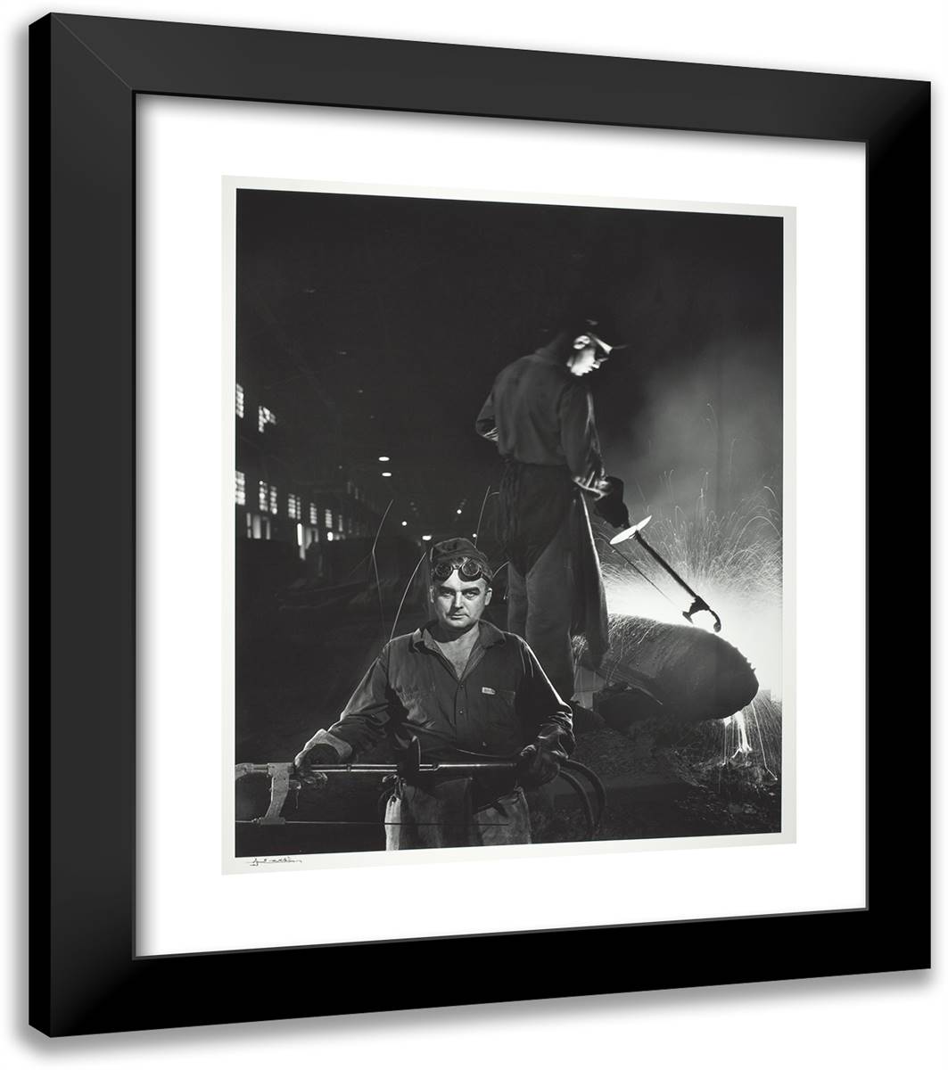 Atlas Steel 20x23 Black Modern Wood Framed Art Print Poster by Karsh, Yousuf
