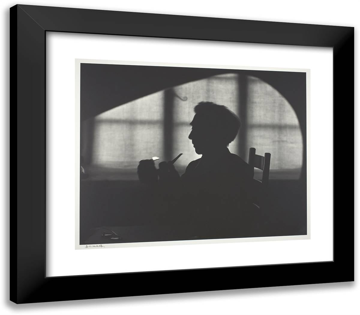 Bertrand Russell 23x20 Black Modern Wood Framed Art Print Poster by Karsh, Yousuf
