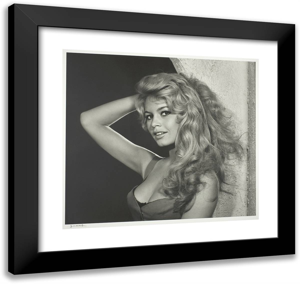 Brigitte Bardot 21x20 Black Modern Wood Framed Art Print Poster by Karsh, Yousuf
