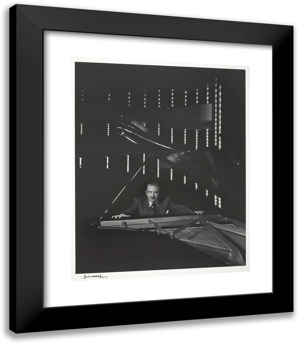 Claudio Arrau 20x23 Black Modern Wood Framed Art Print Poster by Karsh, Yousuf
