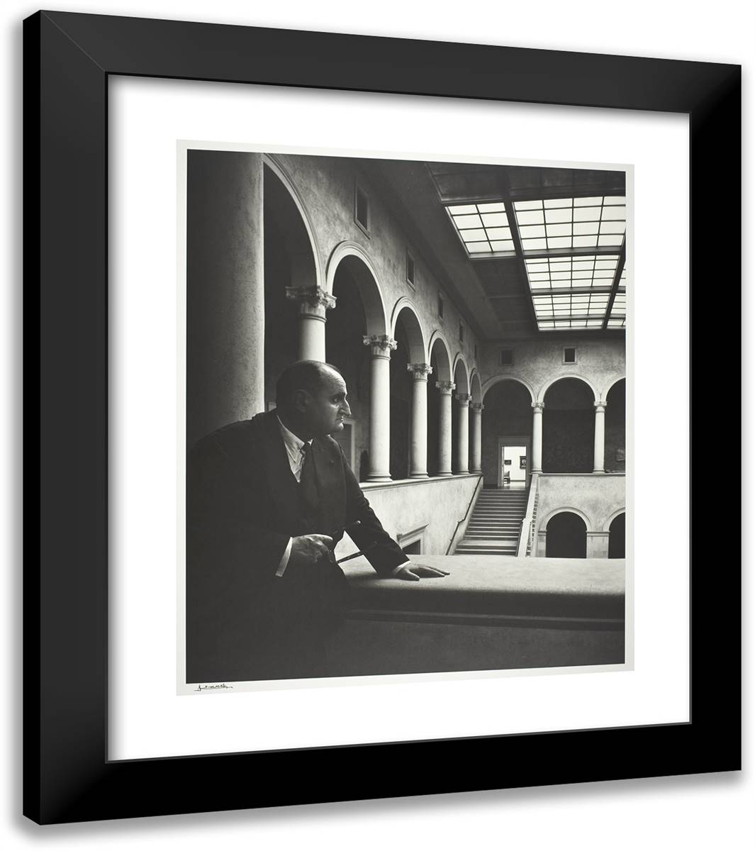 Francis Henry Taylor 20x23 Black Modern Wood Framed Art Print Poster by Karsh, Yousuf
