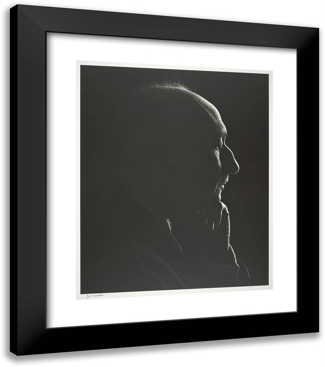 Francois Mauriac 20x23 Black Modern Wood Framed Art Print Poster by Karsh, Yousuf