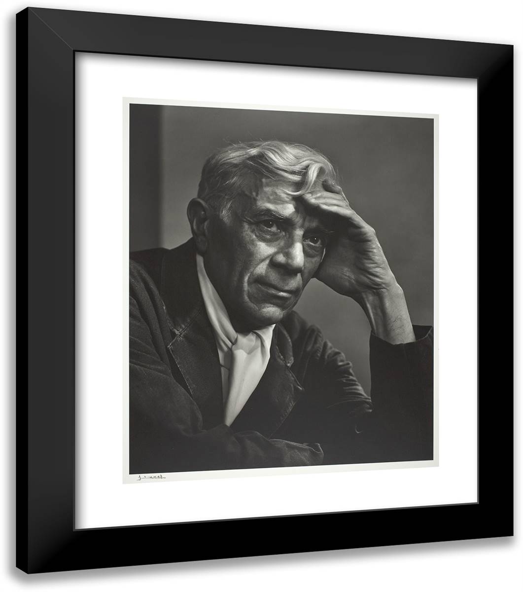 Georges Braque 20x23 Black Modern Wood Framed Art Print Poster by Karsh, Yousuf