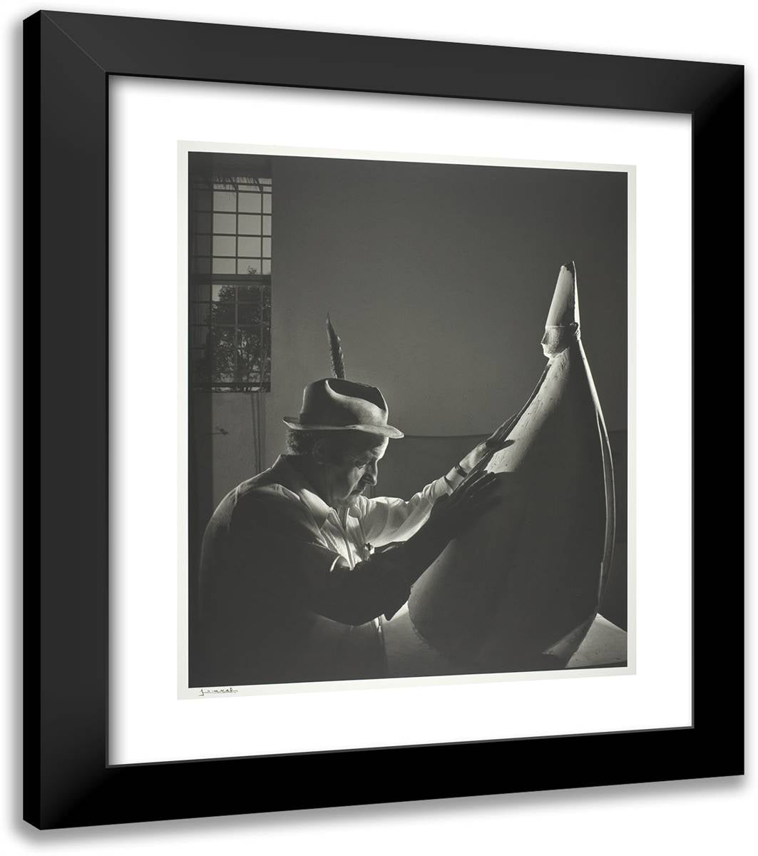 Giacomo Manza¹ 20x23 Black Modern Wood Framed Art Print Poster by Karsh, Yousuf
