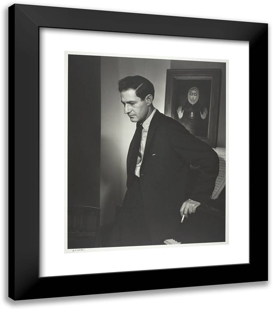 Gian Carlo Menotti 20x23 Black Modern Wood Framed Art Print Poster by Karsh, Yousuf