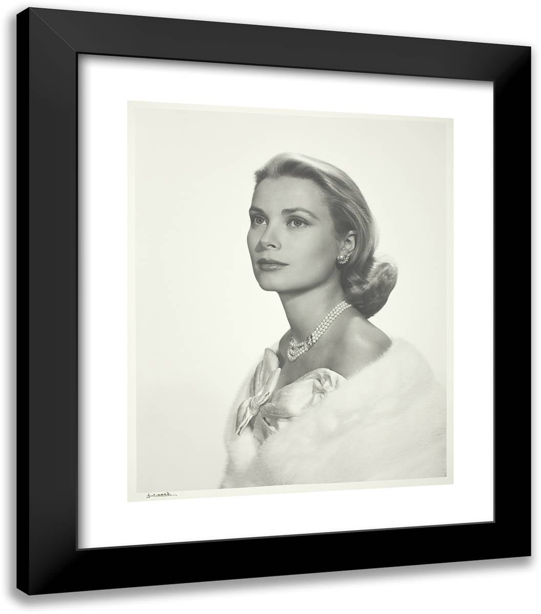 Grace Kelly 20x23 Black Modern Wood Framed Art Print Poster by Karsh, Yousuf