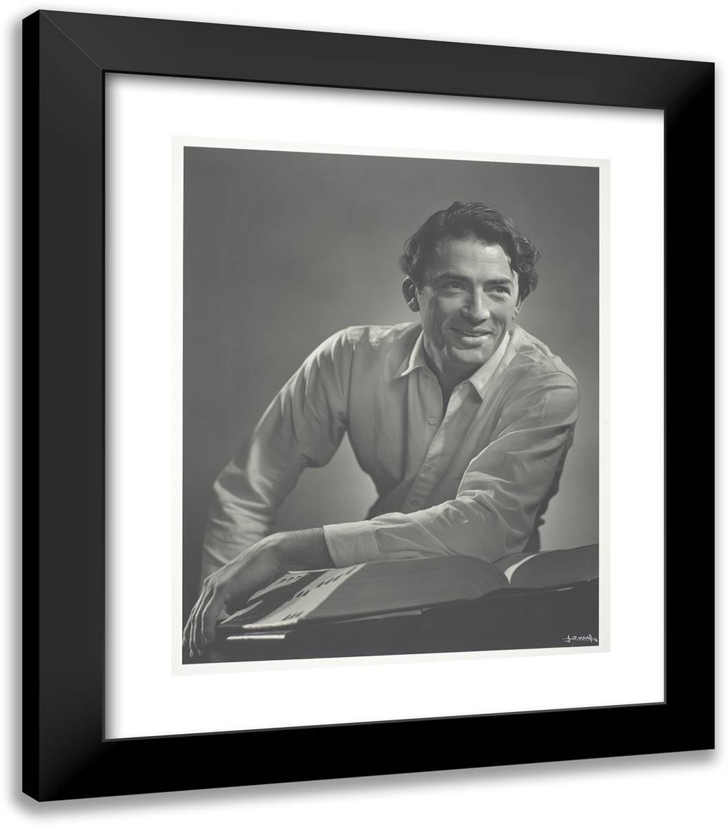 Gregory Peck 20x23 Black Modern Wood Framed Art Print Poster by Karsh, Yousuf