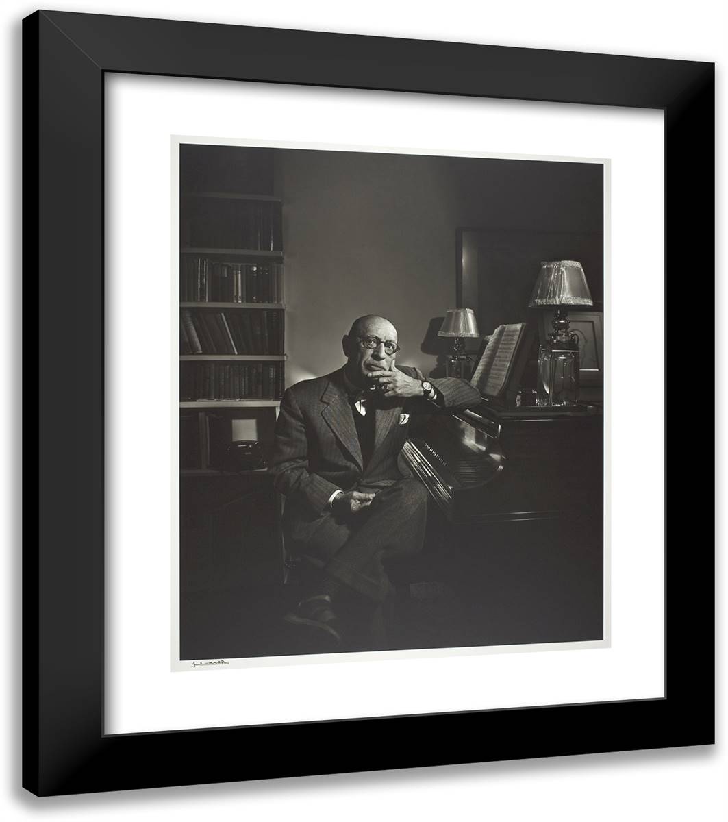 Igor Stravinsky 20x23 Black Modern Wood Framed Art Print Poster by Karsh, Yousuf