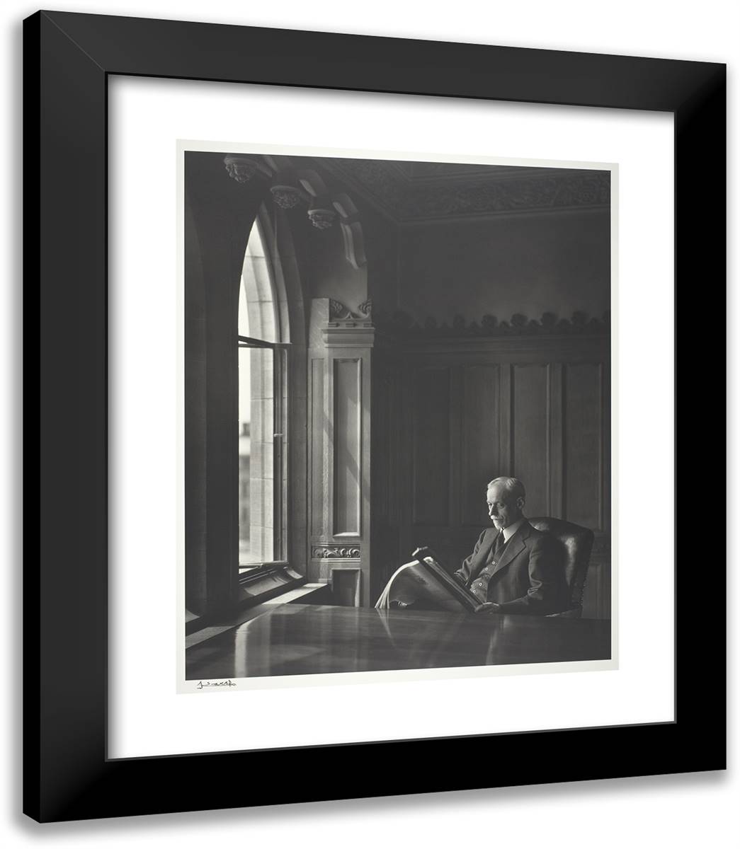 J. S. Woodsworth 20x23 Black Modern Wood Framed Art Print Poster by Karsh, Yousuf