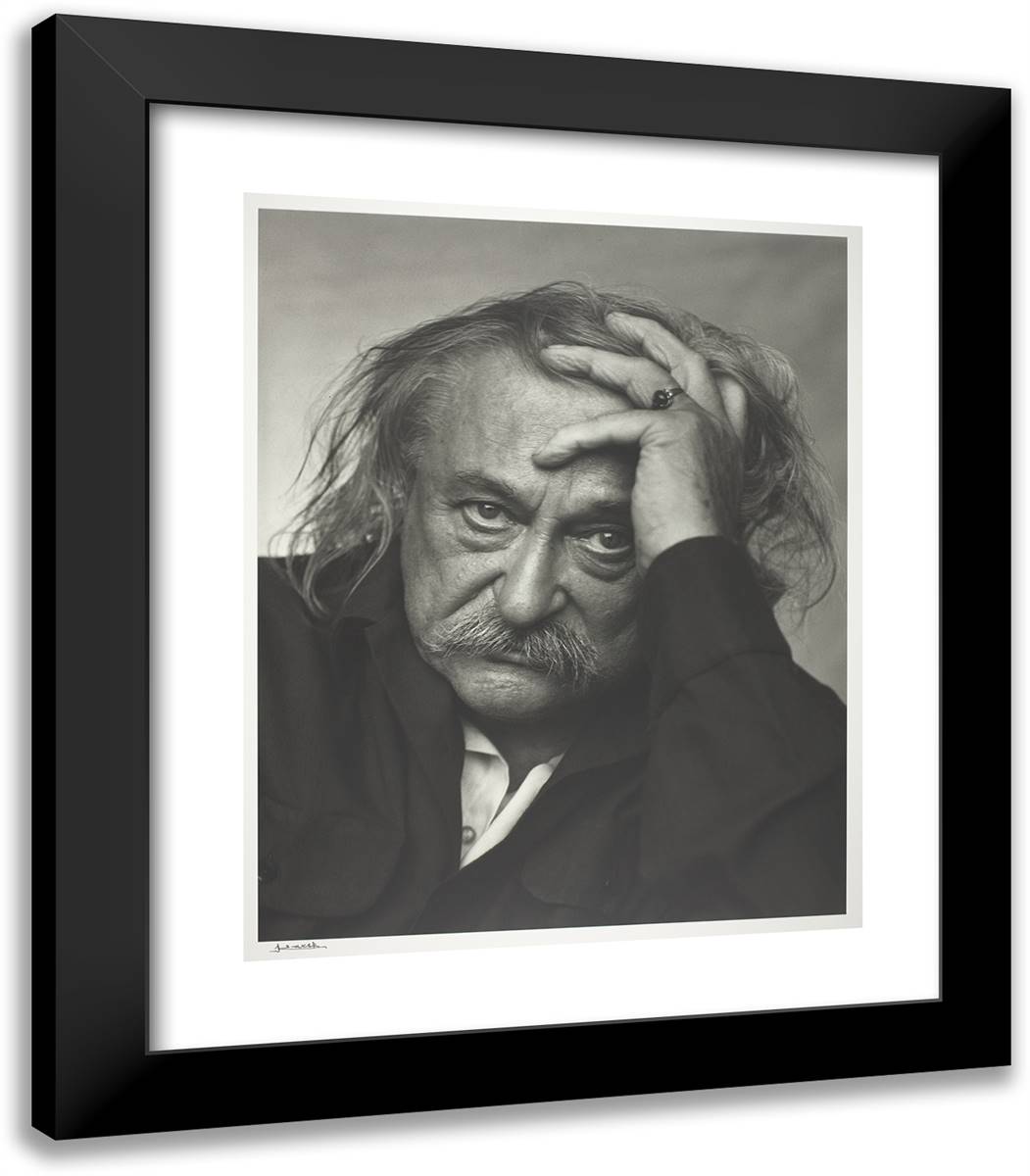 Jacques Lipchitz 20x23 Black Modern Wood Framed Art Print Poster by Karsh, Yousuf