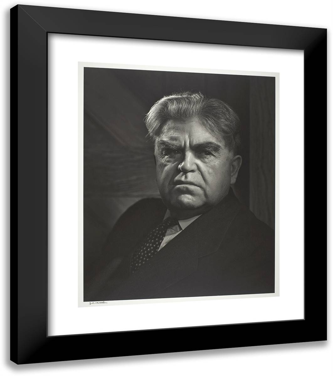 John L. Lewis 20x23 Black Modern Wood Framed Art Print Poster by Karsh, Yousuf