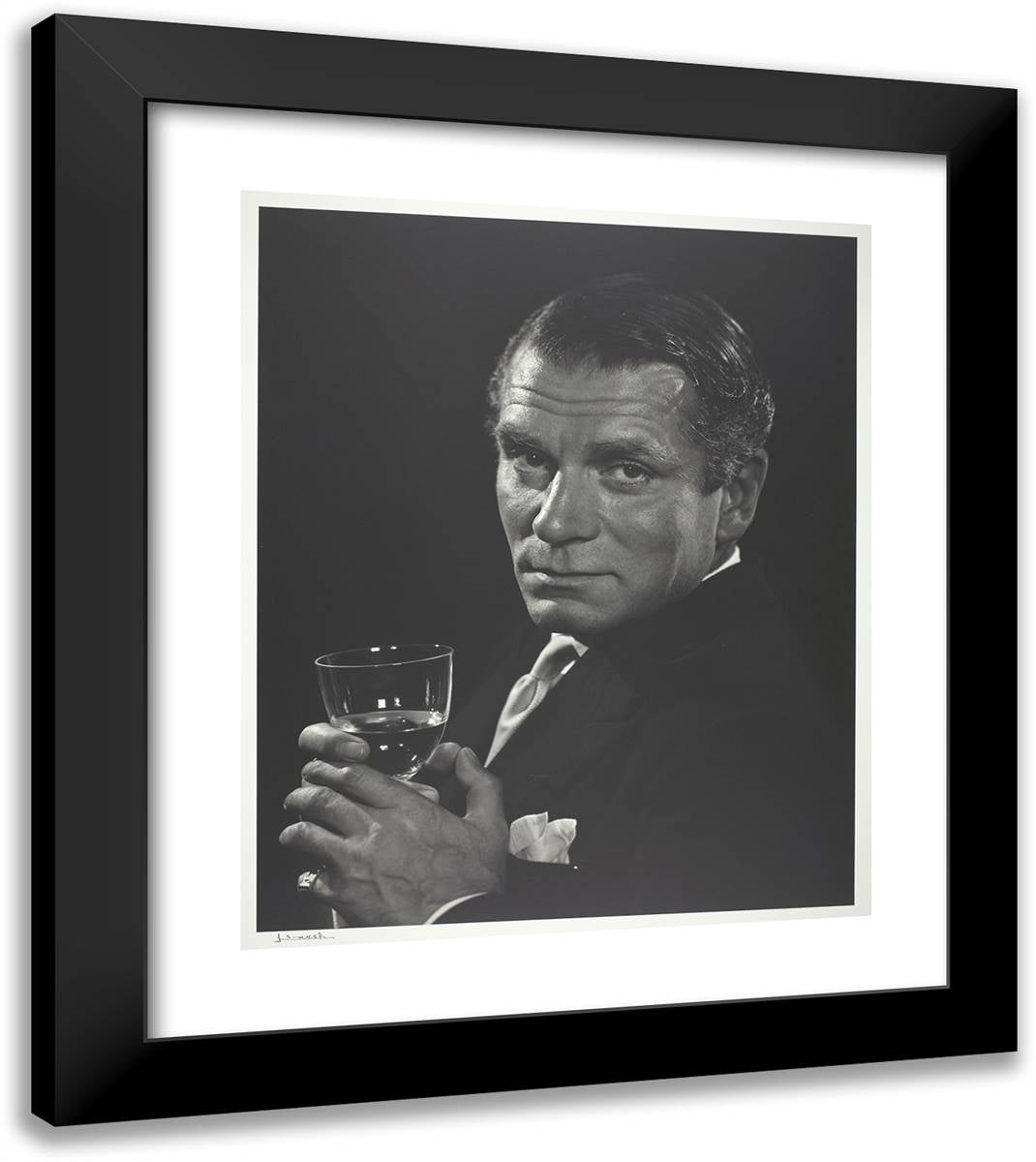 Laurence Olivier 20x23 Black Modern Wood Framed Art Print Poster by Karsh, Yousuf