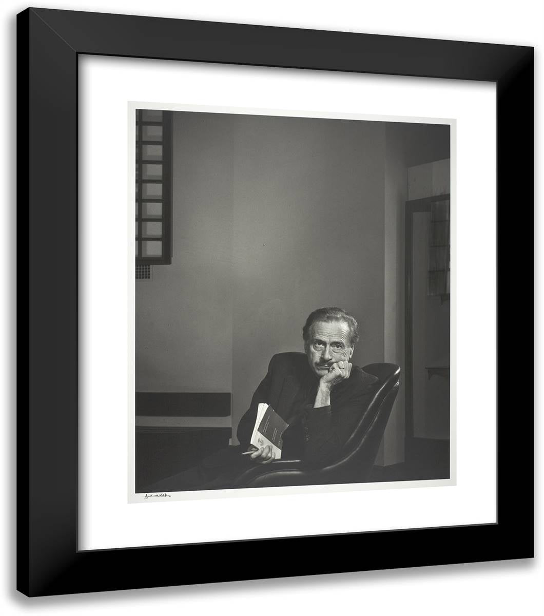 Marshall Mcluhan 20x23 Black Modern Wood Framed Art Print Poster by Karsh, Yousuf