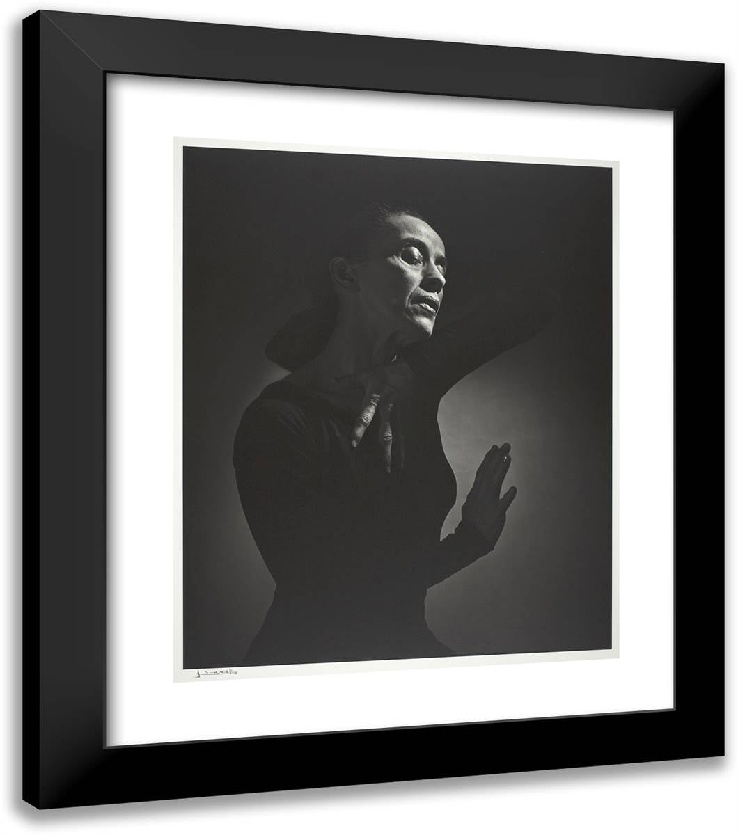 Martha Graham 20x23 Black Modern Wood Framed Art Print Poster by Karsh, Yousuf