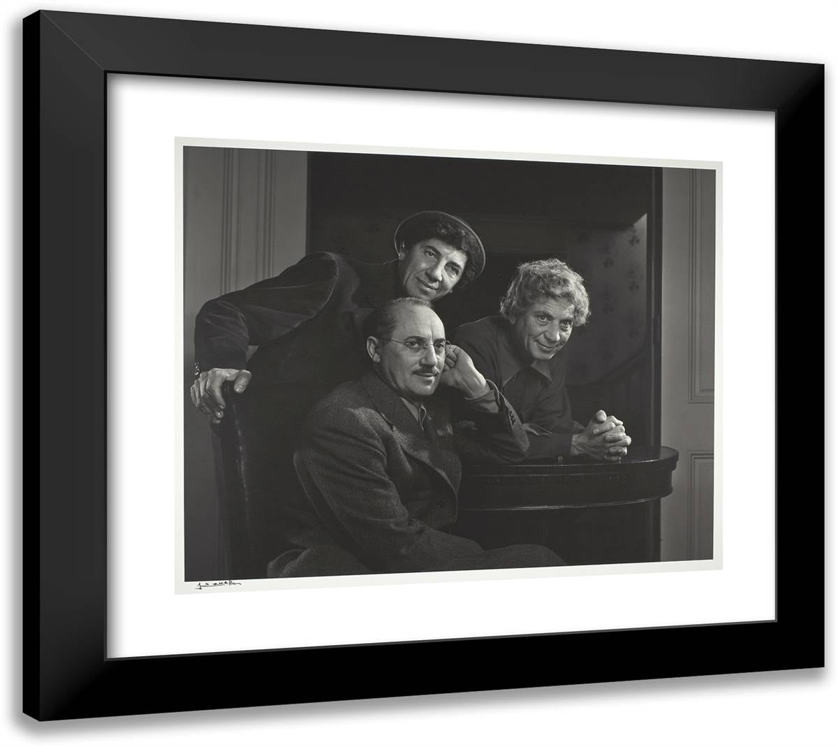 Marx Brothers 22x20 Black Modern Wood Framed Art Print Poster by Karsh, Yousuf