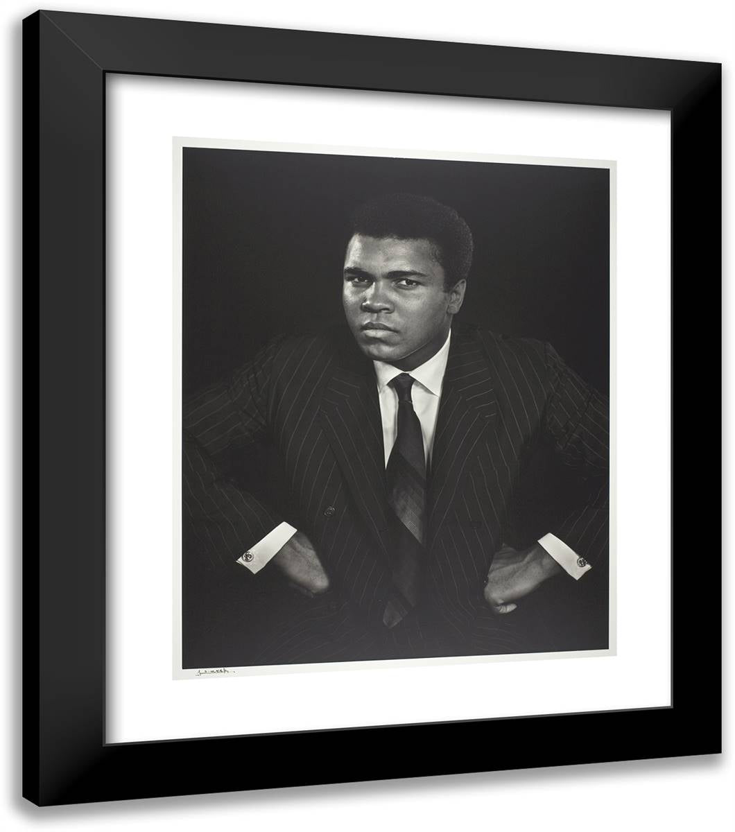 Muhammad Ali 20x23 Black Modern Wood Framed Art Print Poster by Karsh, Yousuf