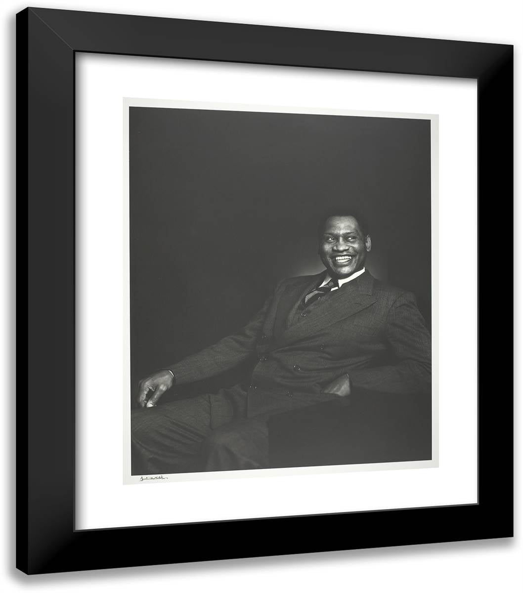 Paul Robeson (Seated) 20x23 Black Modern Wood Framed Art Print Poster by Karsh, Yousuf