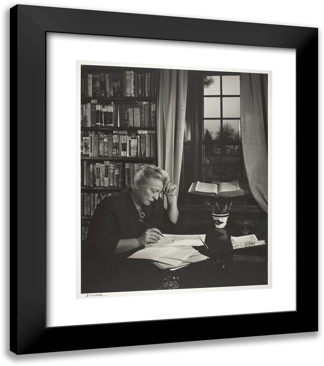 Pearl S. Buck 20x23 Black Modern Wood Framed Art Print Poster by Karsh, Yousuf