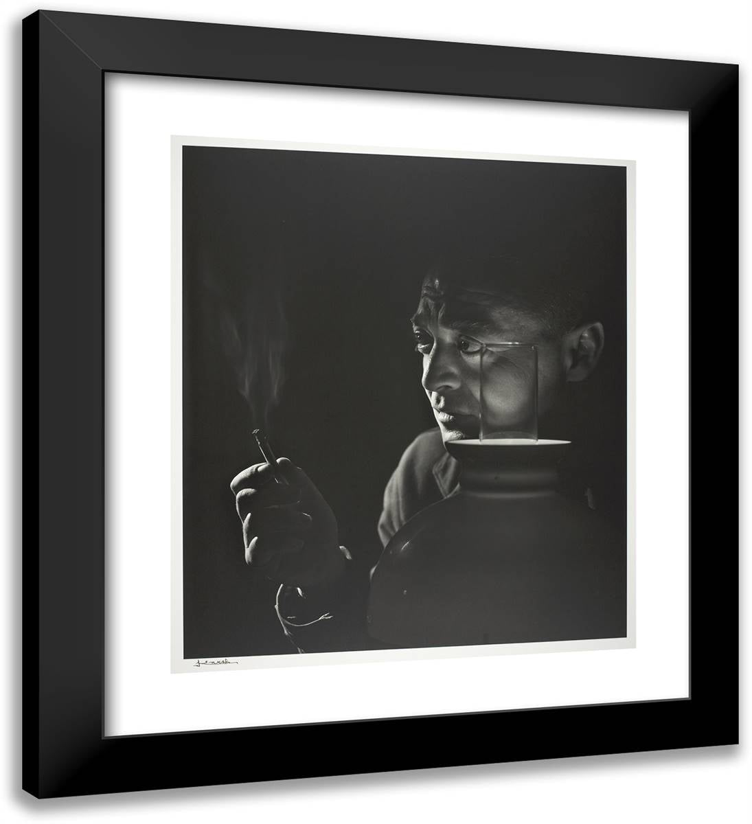 Peter Lorre 20x22 Black Modern Wood Framed Art Print Poster by Karsh, Yousuf