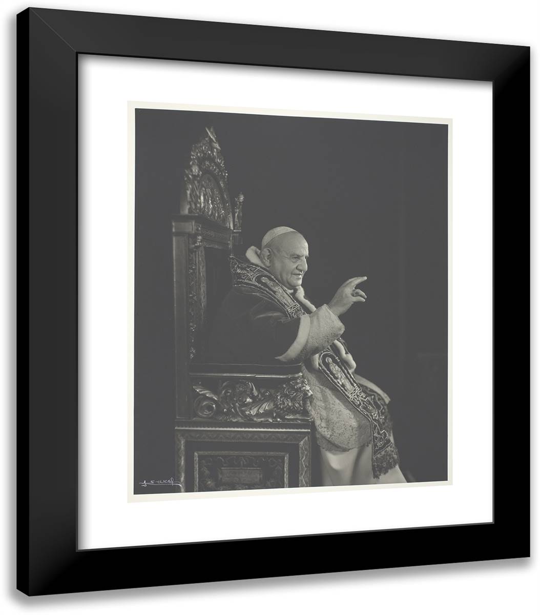 Pope John Xxiii 20x23 Black Modern Wood Framed Art Print Poster by Karsh, Yousuf