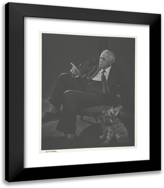 Robert Frost 20x23 Black Modern Wood Framed Art Print Poster by Karsh, Yousuf