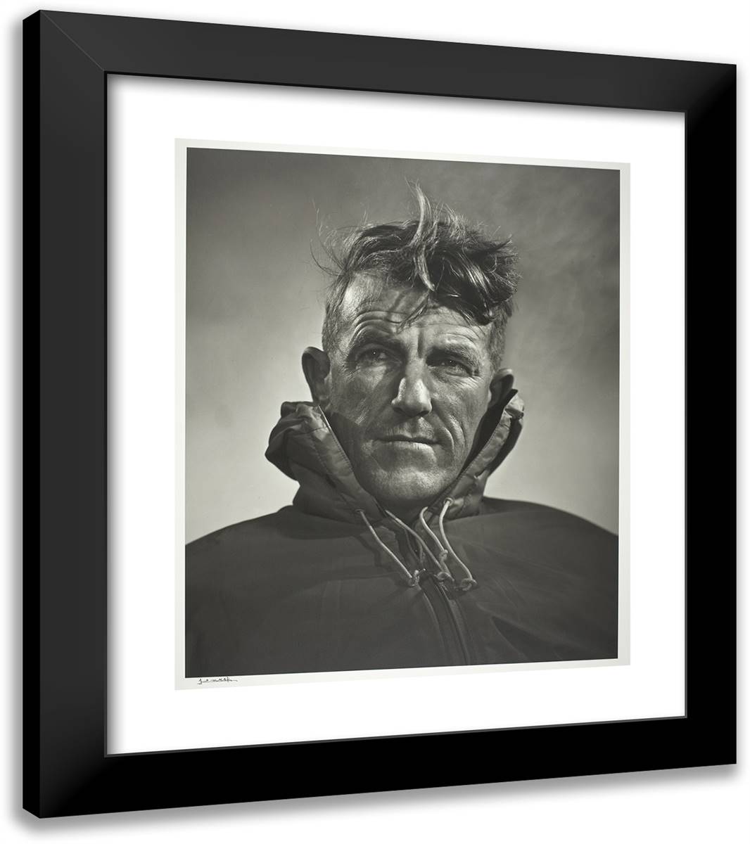 Sir Edmund Hillary 20x23 Black Modern Wood Framed Art Print Poster by Karsh, Yousuf