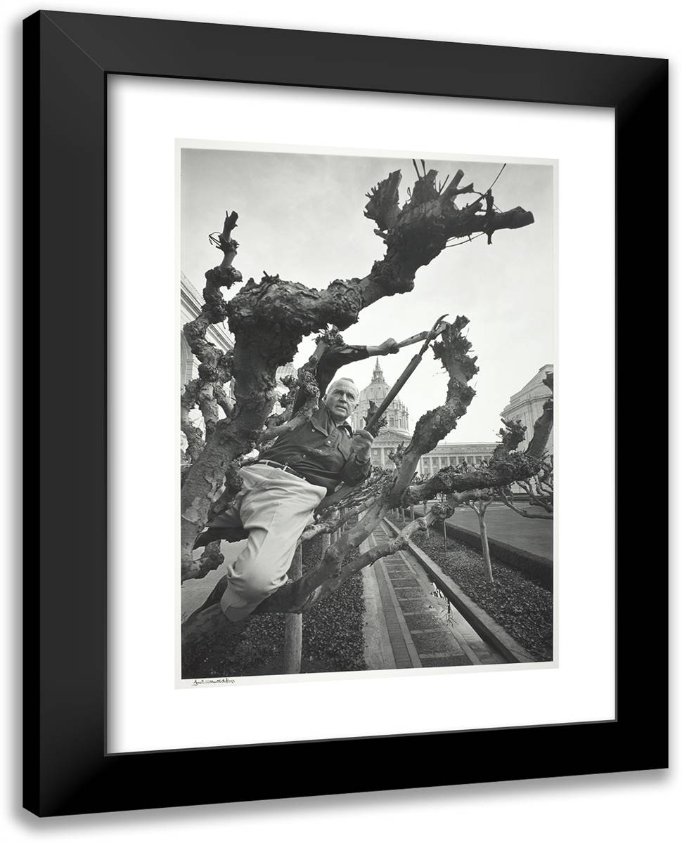Thomas Church 19x24 Black Modern Wood Framed Art Print Poster by Karsh, Yousuf