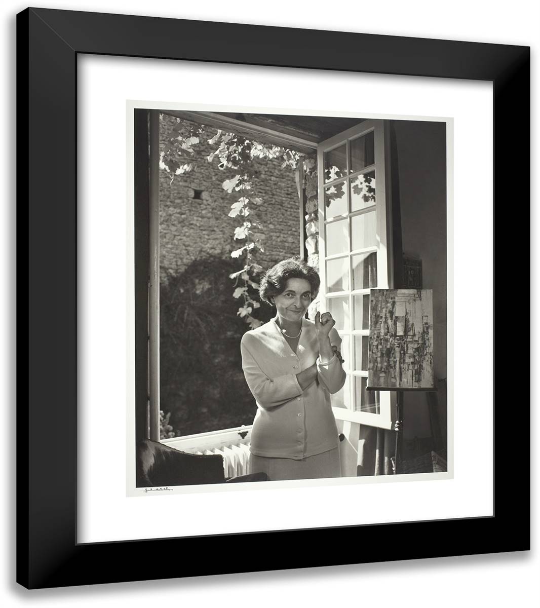 Vierra De Silva 20x23 Black Modern Wood Framed Art Print Poster by Karsh, Yousuf