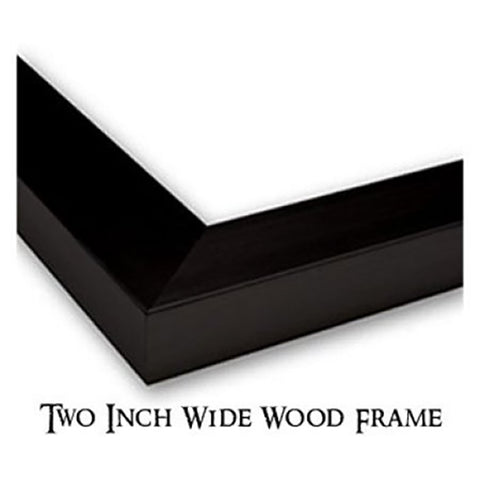 Linked Orbs II Black Modern Wood Framed Art Print by Goldberger, Jennifer