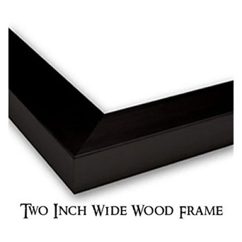 Zwei Gedanken auf dem Weg zum Tun Black Modern Wood Framed Art Print by Mayer, Norbert