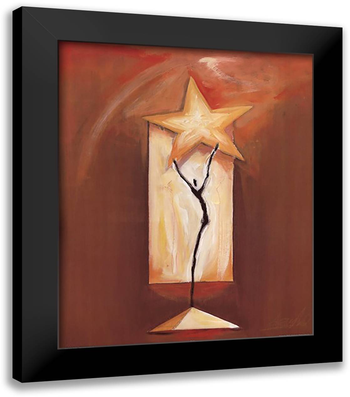 Star Dance 20x24 Black Modern Wood Framed Art Print Poster by Gockel, Alfred