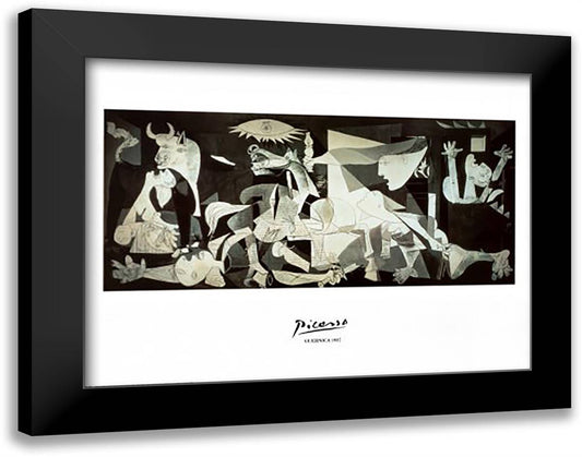 Guernica 36x28 Black Modern Wood Framed Art Print Poster by Picasso, Pablo