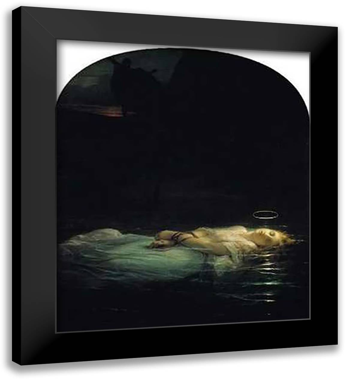 The Young Martyr 28x36 Black Modern Wood Framed Art Print Poster by Delaroche, Paul