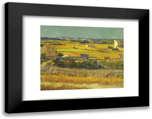 The Harvest, Arles, c.1888 20x16 Black Modern Wood Framed Art Print Poster by Van Gogh, Vincent