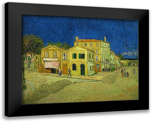 Yellow House (the Street) 20x16 Black Modern Wood Framed Art Print Poster by Van Gogh, Vincent