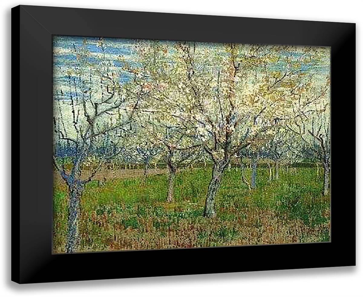 Something... blossom 40x28 Black Modern Wood Framed Art Print Poster by Van Gogh, Vincent