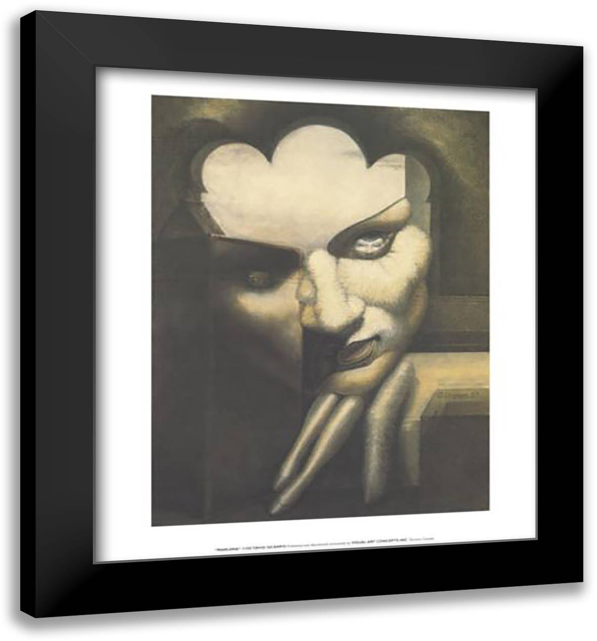 Marlena 26x29 Black Modern Wood Framed Art Print Poster by Ocampo, Octavio